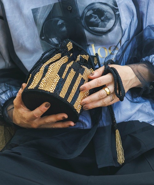 Gready Brilliant（グレディブリリアン）の「インドビーズバッグ（ショルダーバッグ・レディース・ブラック系・FREE）」の10枚目の写真