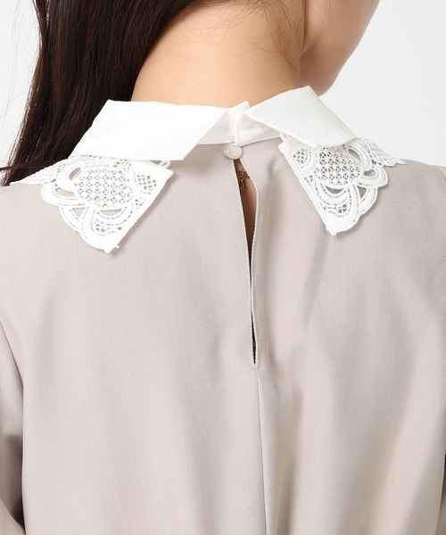 31 Sons de mode（トランテアン　ソン　ドゥ　モード）の「2025秋冬新作 カフス付きマーメイドワンピース（ワンピース・レディース・ベージュ/チャコールグレー・S/M）」の11枚目の写真