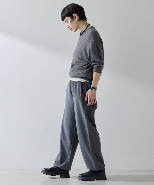 Whim Gazette（ウィムガゼット）の「【GEMINI】ニットパンツ（その他パンツ・レディース・ネイビー/グレー・FREE）」の13枚目の写真