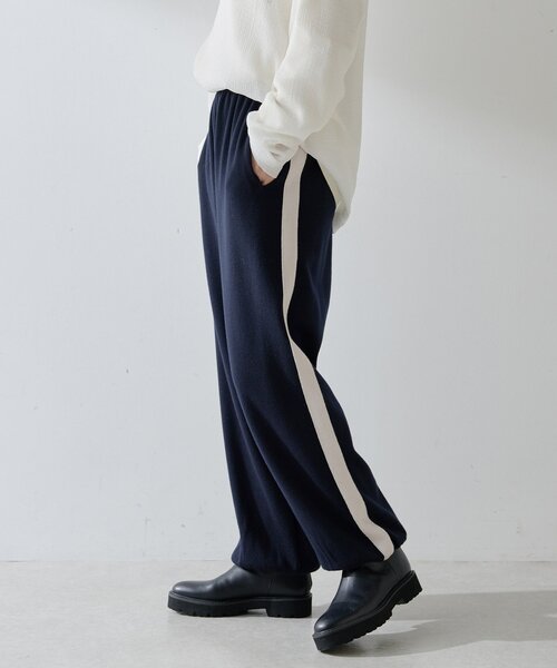 Whim Gazette（ウィムガゼット）の「【GEMINI】ニットパンツ（その他パンツ・レディース・ネイビー/グレー・FREE）」の5枚目の写真