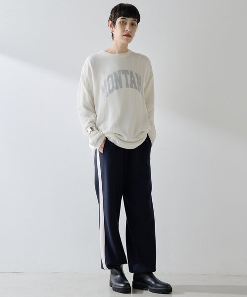 Whim Gazette（ウィムガゼット）の「【GEMINI】ニットパンツ（その他パンツ・レディース・ネイビー/グレー・FREE）」の9枚目の写真