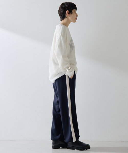 Whim Gazette（ウィムガゼット）の「【GEMINI】ニットパンツ（その他パンツ・レディース・ネイビー/グレー・FREE）」の8枚目の写真