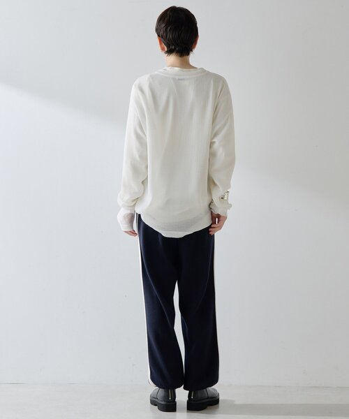 Whim Gazette（ウィムガゼット）の「【GEMINI】ニットパンツ（その他パンツ・レディース・ネイビー/グレー・FREE）」の7枚目の写真