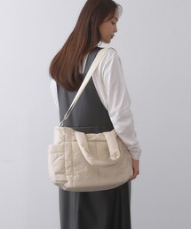 【2WAY/軽量】パフィートラベルビッグトートバッグ