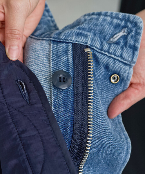 FREAK'S STORE（フリークスストア）の「限定展開　M65 加工 ショート ライナー モッズ セット コ－ト（3WAY・モッズコート・キルトライナー）（モッズコート・レディース・ブラック/ブルー/オリーブ・ﾌﾘ-）」の11枚目の写真