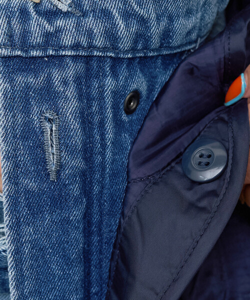 FREAK'S STORE（フリークスストア）の「限定展開　M65 加工 ショート ライナー モッズ セット コ－ト（3WAY・モッズコート・キルトライナー）（モッズコート・レディース・ブラック/ブルー/オリーブ・ﾌﾘ-）」の12枚目の写真