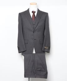 【AB6】KaneboTEX メンズ スーツ セットUP 濃茶色 古着/極美品 MEN'S CLUB (メンズ クラブ) ウォッシャブル 無地 シングル