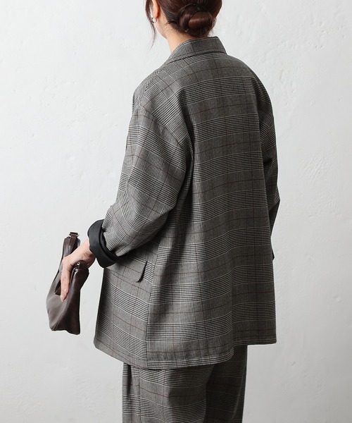 COLONY 2139（コロニートゥーワンスリーナイン）の「TRチェックWテーラードジャケット（テーラードジャケット・レディース・ブラウン/グレー・FREE）」の5枚目の写真