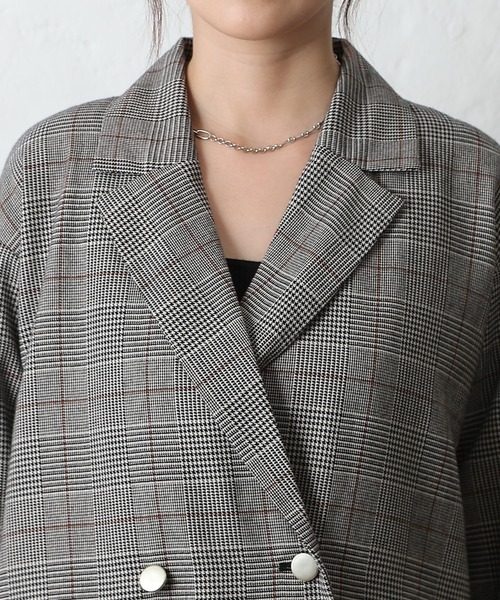 COLONY 2139（コロニートゥーワンスリーナイン）の「TRチェックWテーラードジャケット（テーラードジャケット・レディース・ブラウン/グレー・FREE）」の18枚目の写真