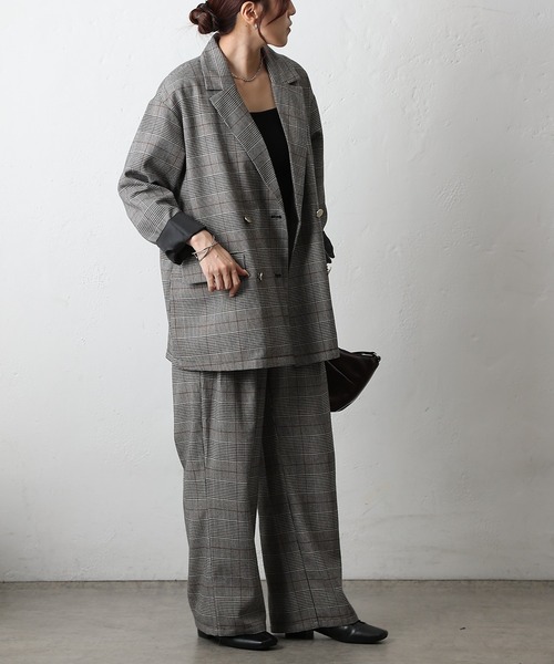 COLONY 2139（コロニートゥーワンスリーナイン）の「TRチェックWテーラードジャケット（テーラードジャケット・レディース・ブラウン/グレー・FREE）」の10枚目の写真