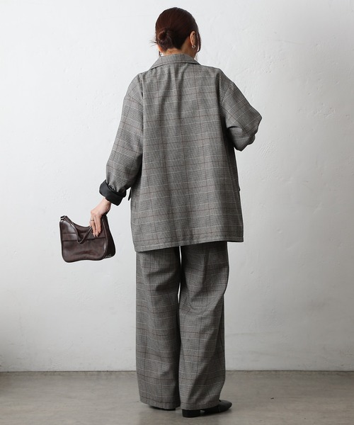 COLONY 2139（コロニートゥーワンスリーナイン）の「TRチェックWテーラードジャケット（テーラードジャケット・レディース・ブラウン/グレー・FREE）」の9枚目の写真