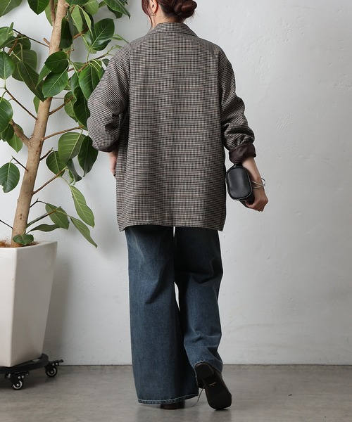 COLONY 2139（コロニートゥーワンスリーナイン）の「TRチェックWテーラードジャケット（テーラードジャケット・レディース・ブラウン/グレー・FREE）」の13枚目の写真