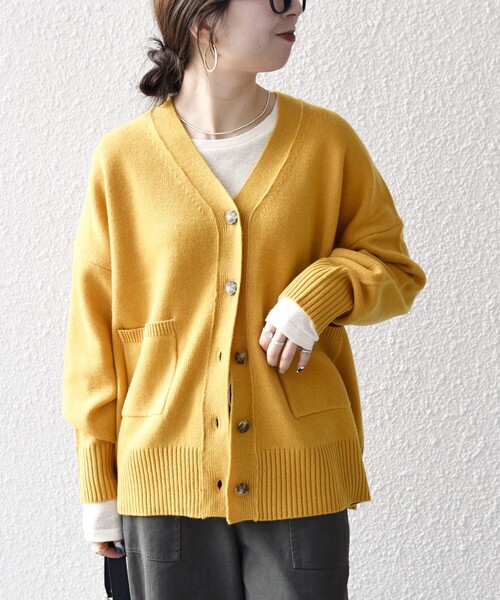 セール】SHIPS any:〈手洗い可能〉AQUA カシミヤ ミックス Vネック