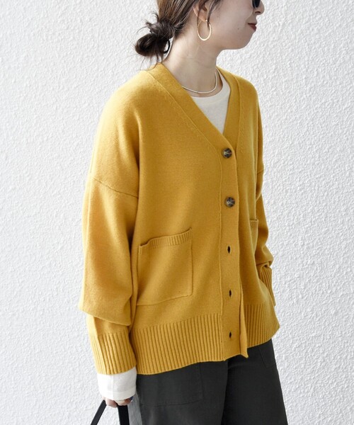 セール】SHIPS any:〈手洗い可能〉AQUA カシミヤ ミックス Vネック