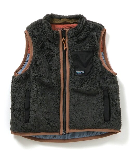 F.O.KIDS(エフオーキッズ)の「【ジュニア対応】リバーシブルボアベスト(ダウンベスト・キッズ・レインボー/アイボリー/レッド/チャコール・140/90/80/130/120/110/100)」の3枚目の写真