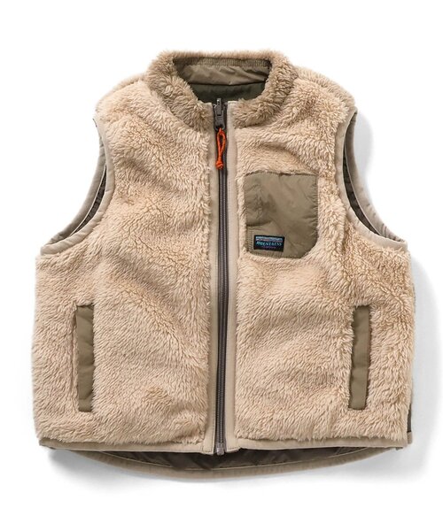 F.O.KIDS(エフオーキッズ)の「【ジュニア対応】リバーシブルボアベスト(ダウンベスト・キッズ・レインボー/アイボリー/レッド/チャコール・140/90/80/130/120/110/100)」の2枚目の写真