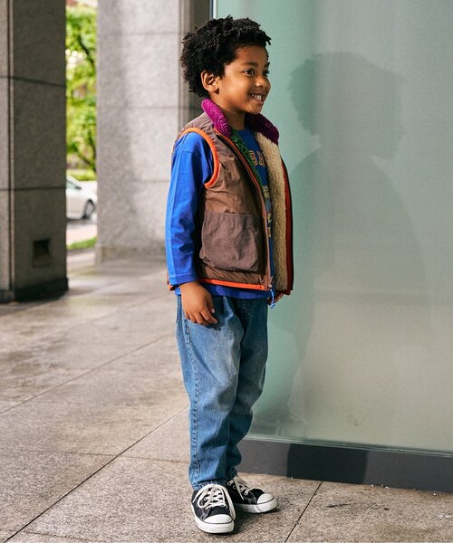 F.O.KIDS(エフオーキッズ)の「【ジュニア対応】リバーシブルボアベスト(ダウンベスト・キッズ・レインボー/アイボリー/レッド/チャコール・140/90/80/130/120/110/100)」の18枚目の写真