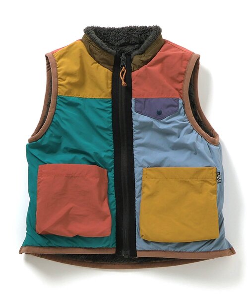 F.O.KIDS(エフオーキッズ)の「【ジュニア対応】リバーシブルボアベスト(ダウンベスト・キッズ・レインボー/アイボリー/レッド/チャコール・140/90/80/130/120/110/100)」の21枚目の写真