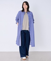 Arnold Palmer | イージーケア ストライプ シャツワンピース(シャツワンピース)