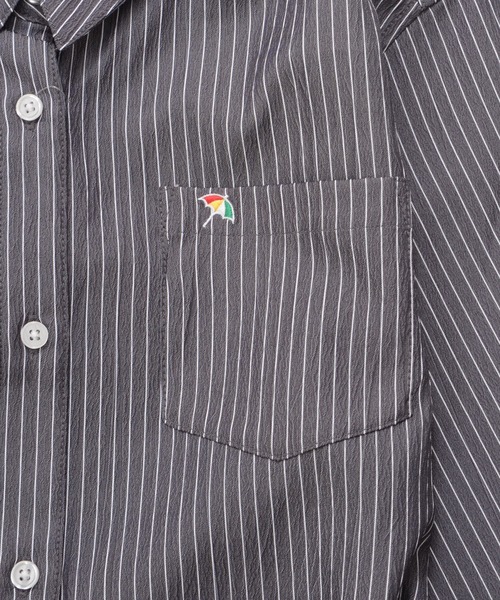 Arnold Palmer（アーノルドパーマー）の「イージーケア ストライプ シャツワンピース（シャツワンピース・レディース・サックスブルー/ブラック/ブルー・M/S/L）」の15枚目の写真