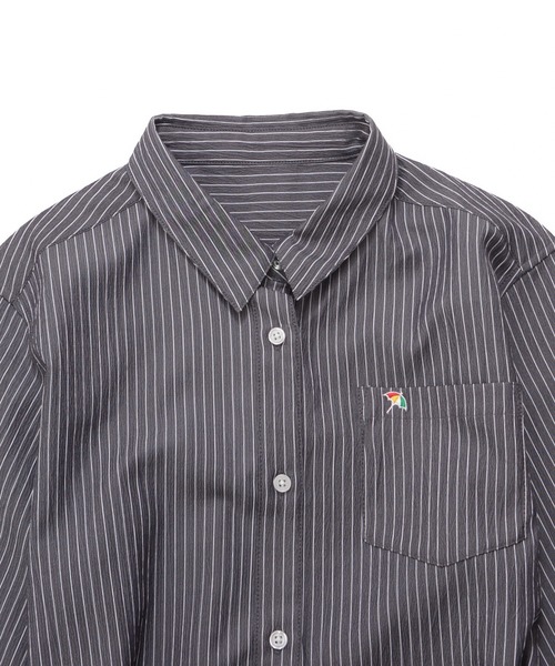 Arnold Palmer（アーノルドパーマー）の「イージーケア ストライプ シャツワンピース（シャツワンピース・レディース・サックスブルー/ブラック/ブルー・M/S/L）」の14枚目の写真