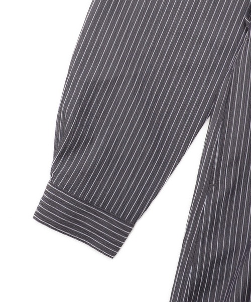 Arnold Palmer（アーノルドパーマー）の「イージーケア ストライプ シャツワンピース（シャツワンピース・レディース・サックスブルー/ブラック/ブルー・M/S/L）」の18枚目の写真