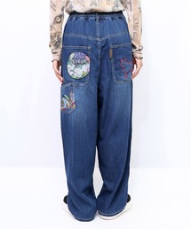 ScoLar（スカラー）の「153602：刺繍デニムアップリケ プレミアム