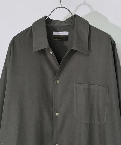 JOURNAL STANDARD relume(ジャーナルスタンダード レリューム)の「JAMES FABRIC / ジェームスファブリック ガーメントダイ コットン シャツ(シャツ/ブラウス・メンズ・ベージュ系その他/ブラックミックス/ブラウン系その他/カーキ・LARGE/MEDIUM)」の16枚目の写真
