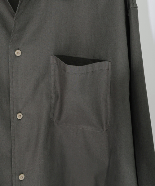 JOURNAL STANDARD relume(ジャーナルスタンダード レリューム)の「JAMES FABRIC / ジェームスファブリック ガーメントダイ コットン シャツ(シャツ/ブラウス・メンズ・ベージュ系その他/ブラックミックス/ブラウン系その他/カーキ・LARGE/MEDIUM)」の18枚目の写真