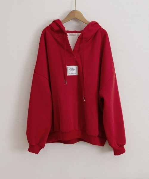 Miniministore(ミニミニストア)の「パーカー フード付きVネックプルオーバー(パーカー・レディース・ブラック/ベージュ/ライトグレー/レッド・FREE)」の19枚目の写真