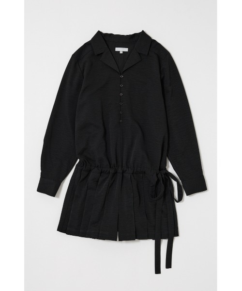 MOUSSY（マウジー）の「PLEATED SHIRT ミニドレス（シャツワンピース・レディース・ブラック/ホワイト/ライトブルー・1/2）」の4枚目の写真