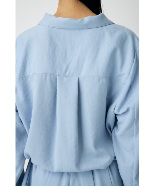 MOUSSY（マウジー）の「PLEATED SHIRT ミニドレス（シャツワンピース・レディース・ブラック/ホワイト/ライトブルー・1/2）」の13枚目の写真