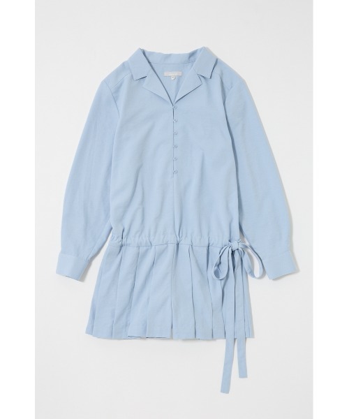 MOUSSY（マウジー）の「PLEATED SHIRT ミニドレス（シャツワンピース・レディース・ブラック/ホワイト/ライトブルー・1/2）」の15枚目の写真