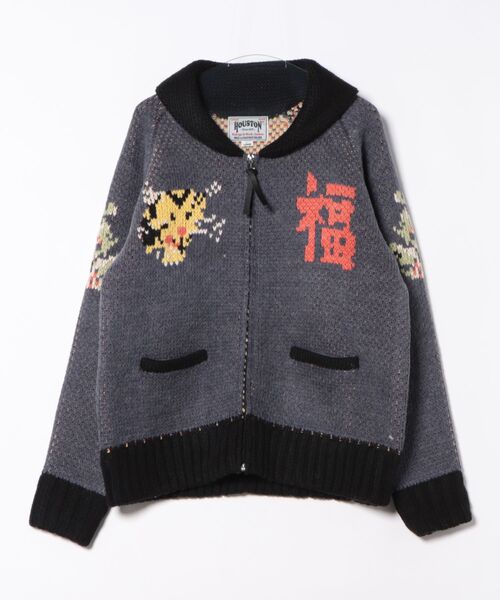 HOUSTON(ヒューストン)の「HOUSTON カウチンセーター(MAP)(カーディガン/ボレロ・メンズ・ブラック/ネイビー/マルーン・LARGE/MEDIUM/X-LARGE)」の10枚目の写真