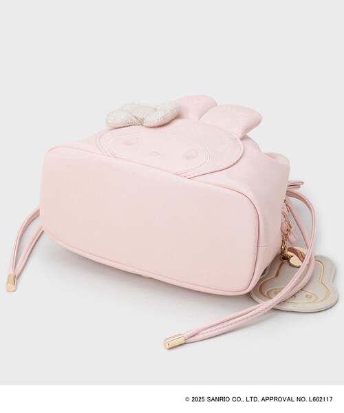 sanrio(サンリオ)の「【マイメロディ】巾着ミニショルダー(ショルダーバッグ・レディース・アイボリー/ピンク系9/ブラック・00)」の7枚目の写真