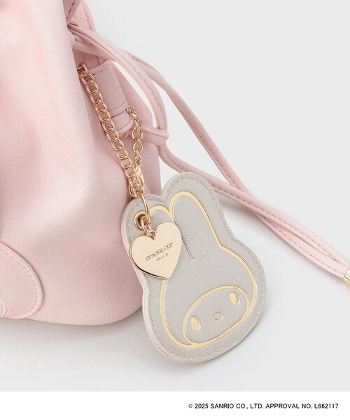 sanrio(サンリオ)の「【マイメロディ】巾着ミニショルダー(ショルダーバッグ・レディース・アイボリー/ピンク系9/ブラック・00)」の13枚目の写真