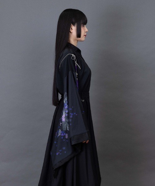 REZEN（リゼン）の「紅葉×扇子ジップ付和袖シャツ（シャツ/ブラウス