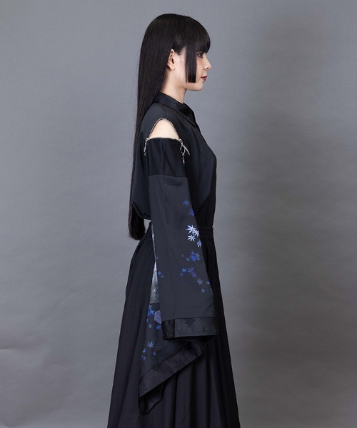 REZEN（リゼン）の「紅葉×扇子ジップ付和袖シャツ（シャツ/ブラウス