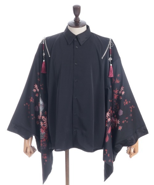 REZEN（リゼン）の「紅葉×扇子ジップ付和袖シャツ（シャツ/ブラウス