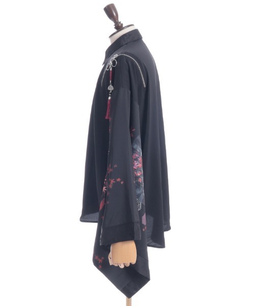 REZEN（リゼン）の「紅葉×扇子ジップ付和袖シャツ（シャツ/ブラウス