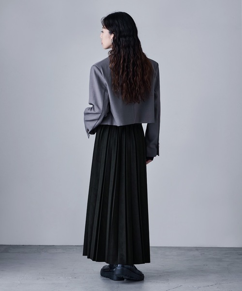 etoll.（エトル）の「スエードアコーディオンプリーツスカート（スカート・レディース・ブラック/ブラウン/グレー・L/M）」の8枚目の写真