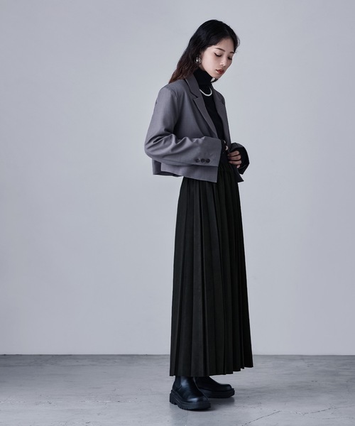 etoll.（エトル）の「スエードアコーディオンプリーツスカート（スカート・レディース・ブラック/ブラウン/グレー・L/M）」の10枚目の写真