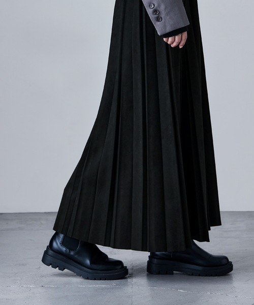 etoll.（エトル）の「スエードアコーディオンプリーツスカート（スカート・レディース・ブラック/ブラウン/グレー・L/M）」の12枚目の写真