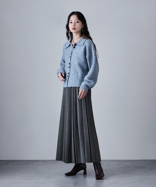 etoll.（エトル）の「スエードアコーディオンプリーツスカート（スカート・レディース・ブラック/ブラウン/グレー・L/M）」の11枚目の写真