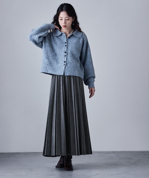 etoll.（エトル）の「スエードアコーディオンプリーツスカート（スカート・レディース・ブラック/ブラウン/グレー・L/M）」の15枚目の写真