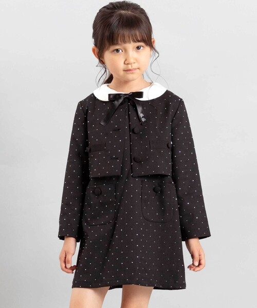 BeBe（ベベ）の「【お揃い】エトワールシャイニードットジャンパースカート（ジャンパースカート・キッズ・ブラック・110cm/130cm/140cm/150cm/120cm）」の5枚目の写真
