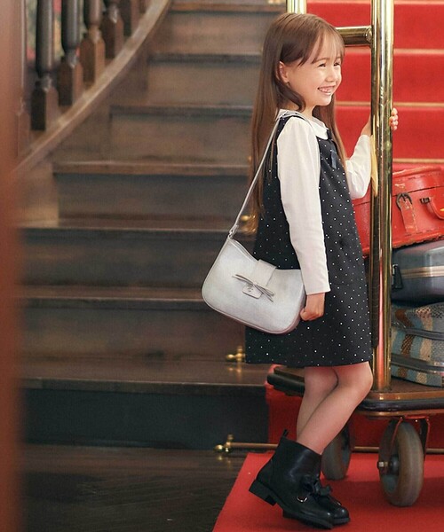 BeBe（ベベ）の「【お揃い】エトワールシャイニードットジャンパースカート（ジャンパースカート・キッズ・ブラック・110cm/130cm/140cm/150cm/120cm）」の7枚目の写真