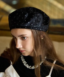 EIMY ISTOIRE（エイミーイストワール）の「ベロアドットベレー（ハンチング/ベレー帽）」