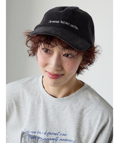 Lugnoncure（ルノンキュール）の「ロゴ刺繍コーデュロイキャップ《2025autumn catalog item》（ハット・レディース・ボルドー/オフホワイト/グレー・F）」の8枚目の写真