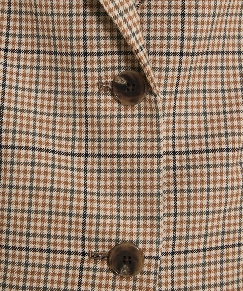 qualite（カリテ）の「【セットアップ対応】TWツイルチェックテーラードJK（テーラードジャケット・レディース・ベージュ・38/36）」の14枚目の写真